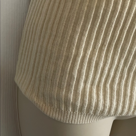 COS Cream Ribbed Tank Top #77 - Picture 3 of 8